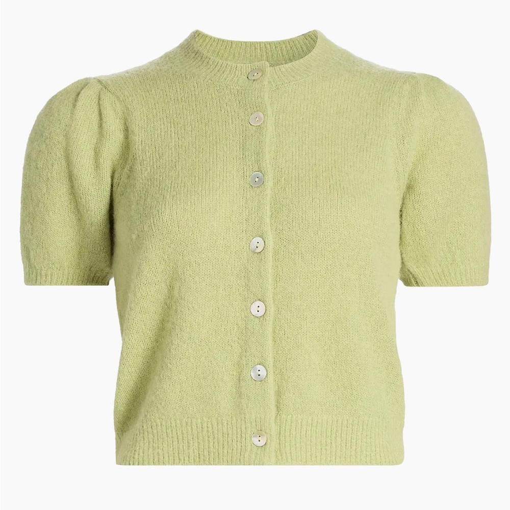 NWT DÔEN Anisa Alpaca-Blend Puff-Sleeve Cardigan - Picture 5 of 14